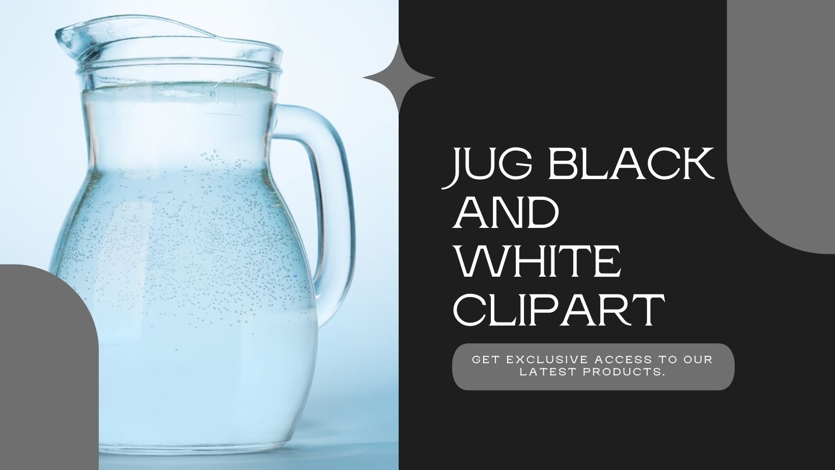 jug black and white clipart